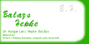 balazs hepke business card